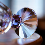 Handcrafted Edo Kiriko Crystal Prism wine glass, Japanese cut crystal stemware by Viko
