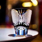 Handcrafted Edo Kiriko Spade Serenity whisky glass, Japanese cut crystal tumbler by Viko