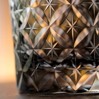 Handcrafted Edo Kiriko Asanoha Star whisky glass, Japanese cut crystal tumbler by Viko
