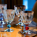 Handcrafted Edo Kiriko Crystal Prism wine glass, Japanese cut crystal stemware by Viko