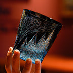 Handcrafted Edo Kiriko Tanma whisky glass, Japanese cut crystal tumbler by Viko