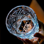 Handcrafted Edo Kiriko Hana Blossom whisky glass, Japanese cut crystal tumbler by Viko