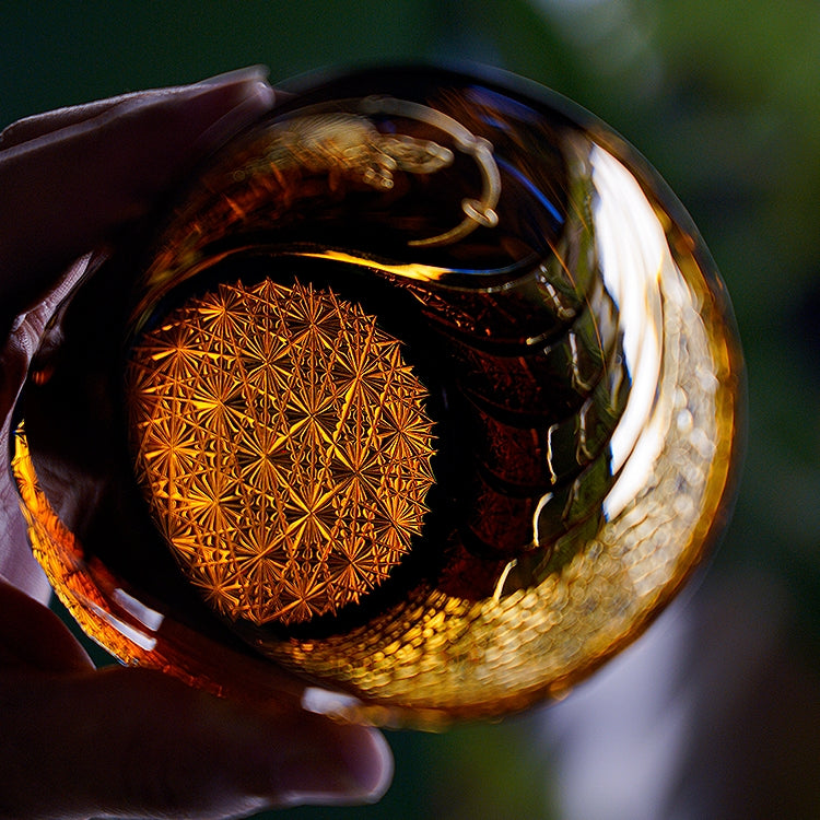 Handcrafted Edo Kiriko Raijin whisky glass, Japanese cut crystal tumbler by Viko