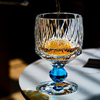 Handcrafted Edo Kiriko Crystal Prism whisky glass, Japanese cut crystal tumbler by Viko