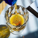 Handcrafted Edo Kiriko Crystal Prism whisky glass, Japanese cut crystal tumbler by Viko