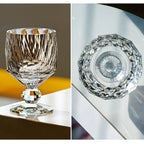 Handcrafted Edo Kiriko Crystal Prism whisky glass, Japanese cut crystal tumbler by Viko