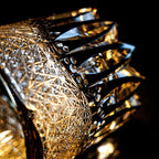 Handcrafted Edo Kiriko Kurokiku whisky glass, Japanese cut crystal tumbler by Viko