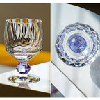 Handcrafted Edo Kiriko Crystal Prism whisky glass, Japanese cut crystal tumbler by Viko