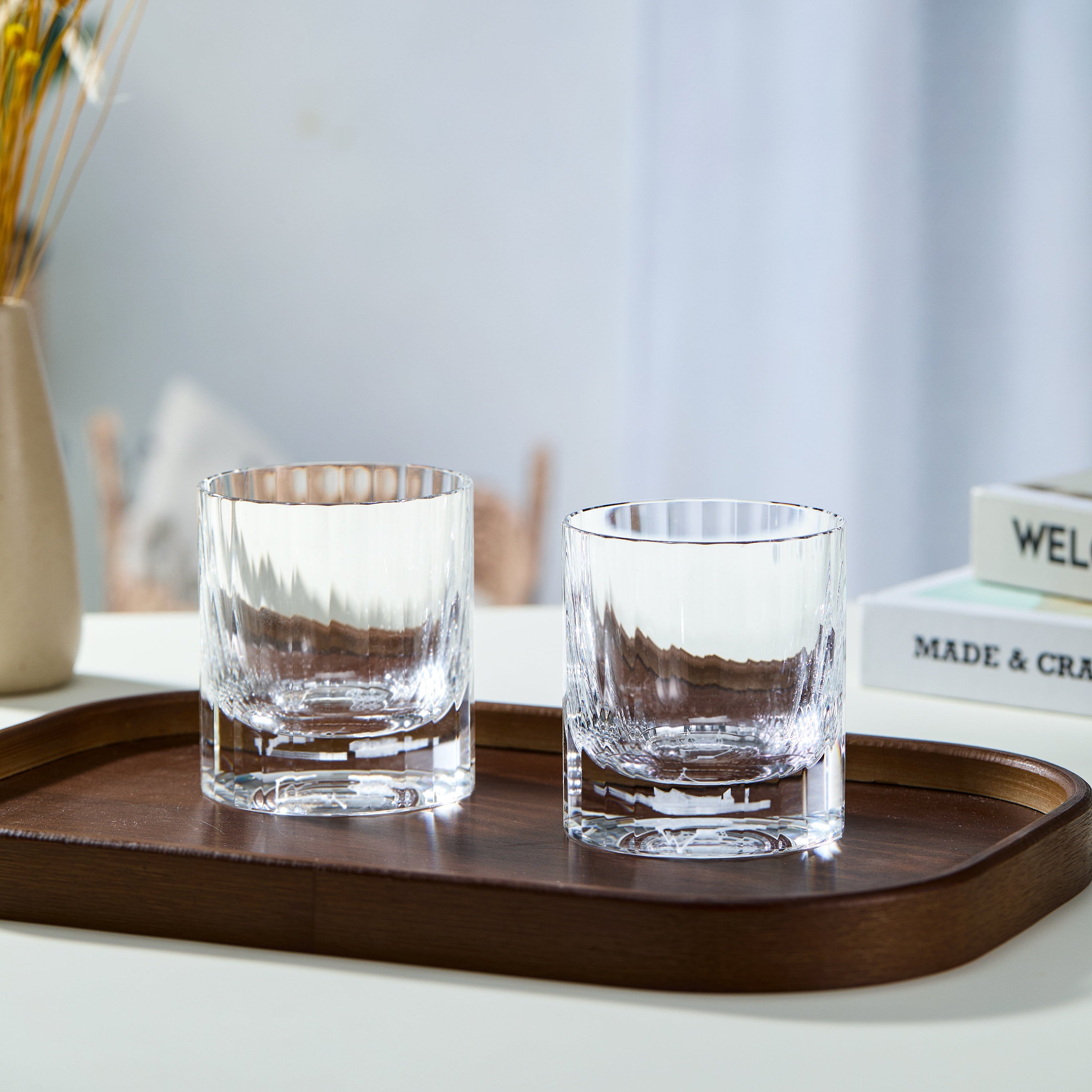 Handcrafted Edo Kiriko Zodiac Constellation whisky glass, Japanese cut crystal tumbler by Viko