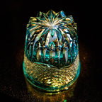 Handcrafted Edo Kiriko Aokiku whisky glass, Japanese cut crystal tumbler by Viko