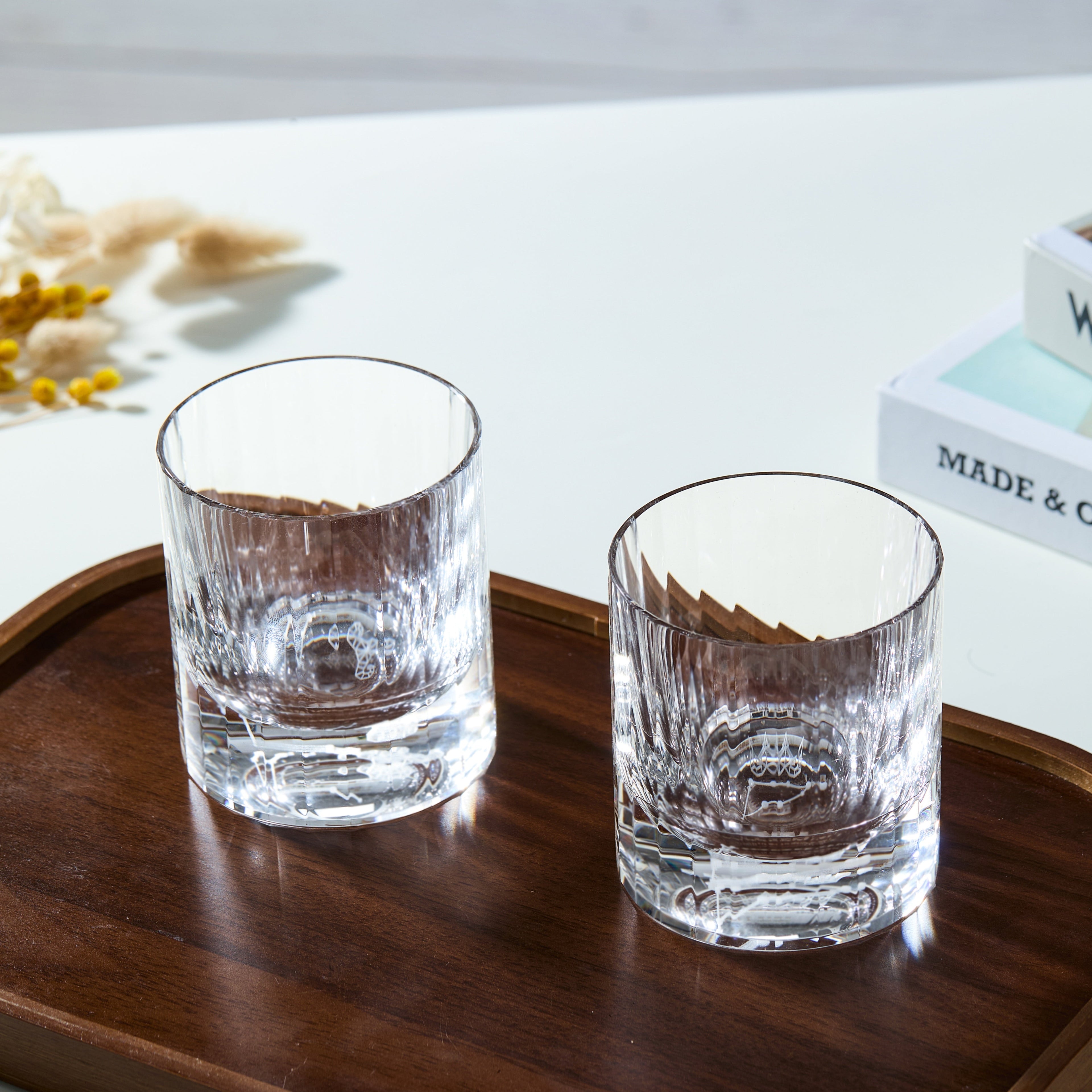 Handcrafted Edo Kiriko Zodiac Constellation whisky glass, Japanese cut crystal tumbler by Viko