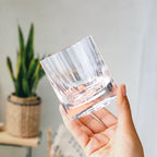 Handcrafted Edo Kiriko Zodiac Constellation whisky glass, Japanese cut crystal tumbler by Viko