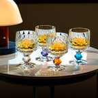 Handcrafted Edo Kiriko Crystal Prism whisky glass, Japanese cut crystal tumbler by Viko