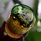 Handcrafted Edo Kiriko Fujin whisky glass, Japanese cut crystal tumbler by Viko