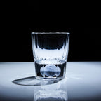 Handcrafted Edo Kiriko Tsukikage whisky glass, Japanese cut crystal tumbler by Viko
