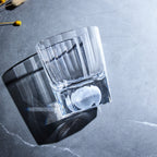 Handcrafted Edo Kiriko Tsukikage whisky glass, Japanese cut crystal tumbler by Viko