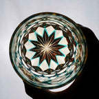 Handcrafted Edo Kiriko Seika Kasane whisky glass, Japanese cut crystal tumbler by Viko