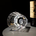 Handcrafted Edo Kiriko Tsukikage whisky glass, Japanese cut crystal tumbler by Viko