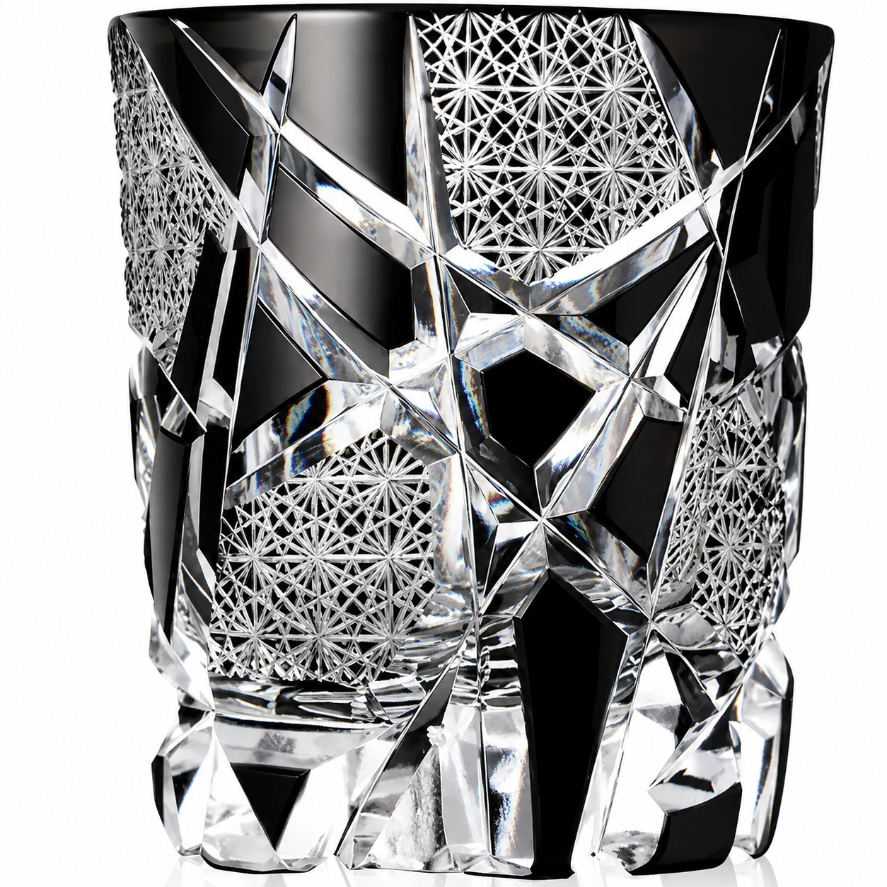 Dark Ragnarok Edo Kiriko Whisky Glass | Black Japanese Crystal Tumbler - Product image 4