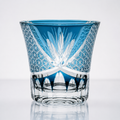 Aqua Chrysanthemum Crystal Whisky Glass | Japanese Cut Tumbler - Product image 1