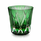 Cypress Green Edo Kiriko Whisky Glass | Japanese Crystal Tumbler - Product image 1