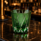 Cypress Green Edo Kiriko Whisky Glass | Japanese Crystal Tumbler - Product image 2