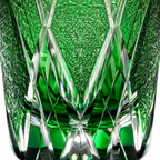 Cypress Green Edo Kiriko Whisky Glass | Japanese Crystal Tumbler - Product image 4