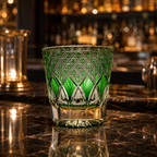 Emerald Shadow Edo Kiriko Whisky Glass | Japanese Crystal Tumbler - Product image 2