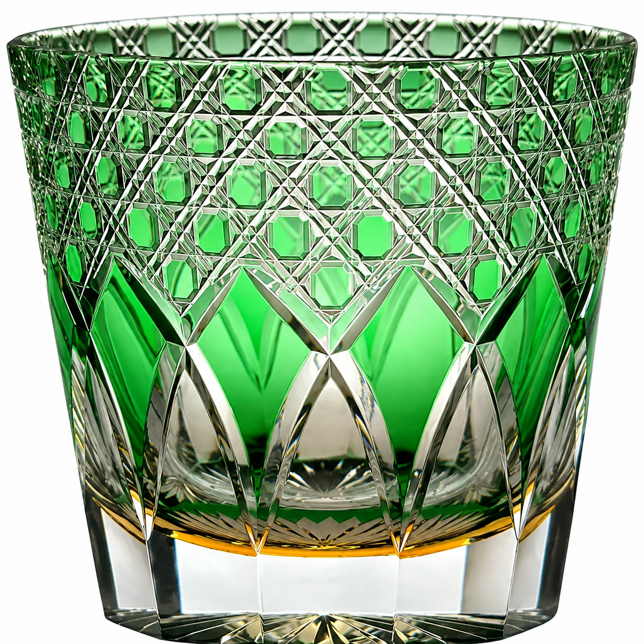 Emerald Shadow Edo Kiriko Whisky Glass | Japanese Crystal Tumbler - Product image 4
