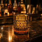 Amber Stone Edo Kiriko Whisky Glass | Japanese Crystal Tumbler - Product image 2