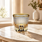 Golden Radiance Edo Kiriko Whisky Glass | Japanese Cut Crystal Tumbler - Product image 3