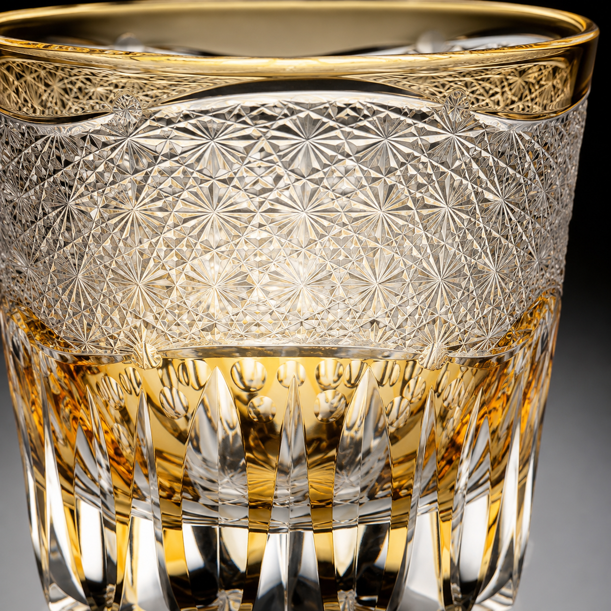Golden Radiance Edo Kiriko Whisky Glass | Japanese Cut Crystal Tumbler - Product image 4