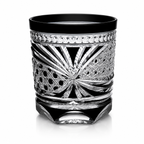 Black Peacock Feather Edo Kiriko Whisky Glass | Japanese Crystal Tumbler - Product image 1
