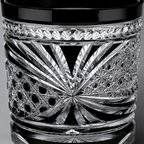 Black Peacock Feather Edo Kiriko Whisky Glass | Japanese Crystal Tumbler - Product image 4