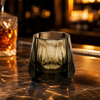 Obsidian Mystery Heavy-Base Whisky Glass | Modern Crystal Tumbler - Product image 2