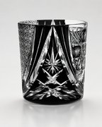 Midnight Day Edo Kiriko Whisky Glass | Black Clear Japanese Tumbler - Product image 1