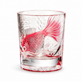 Red Gold Koi Crystal Whisky Glass | Japanese Art Tumbler - Product image 1