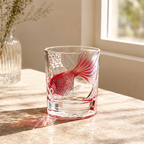 Red Gold Koi Crystal Whisky Glass | Japanese Art Tumbler - Product image 3