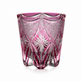 Rose Key Red Crystal Whisky Glass | Japanese-Inspired Cut Tumbler - Product image 1