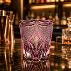 Rose Key Red Crystal Whisky Glass | Japanese-Inspired Cut Tumbler - Product image 2