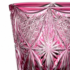 Rose Key Red Crystal Whisky Glass | Japanese-Inspired Cut Tumbler - Product image 4