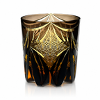 Amber Butterfly Edo Kiriko Whisky Glass | Japanese Crystal Tumbler - Product image 1