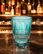 Sea Blue Crown Crystal Whisky Glass | Japanese-Inspired Cut Tumbler - Product image 2