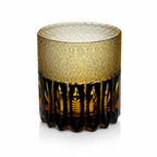 Golden Dawn Edo Kiriko Whisky Glass | Black Gold Japanese Tumbler - Product image 1