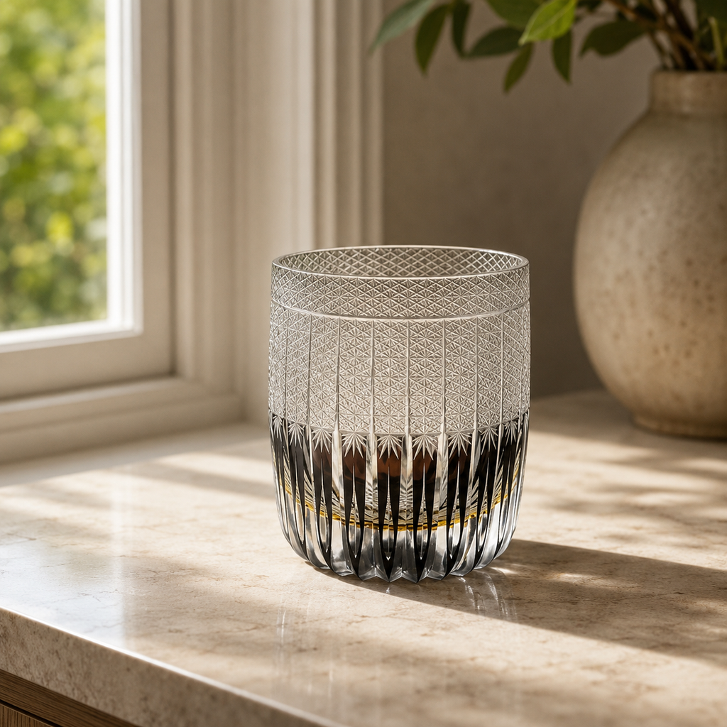 Polar Day Smoke Edo Kiriko Whisky Glass | Japanese Crystal Tumbler - Product image 3