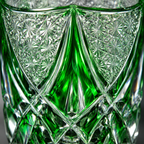Czech Green Flame Crystal Whisky Glass | Hand-Cut European Tumbler - Product image 4