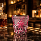 Rose Flame Edo Kiriko Whisky Glass | Japanese Crystal Tumbler - Product image 2
