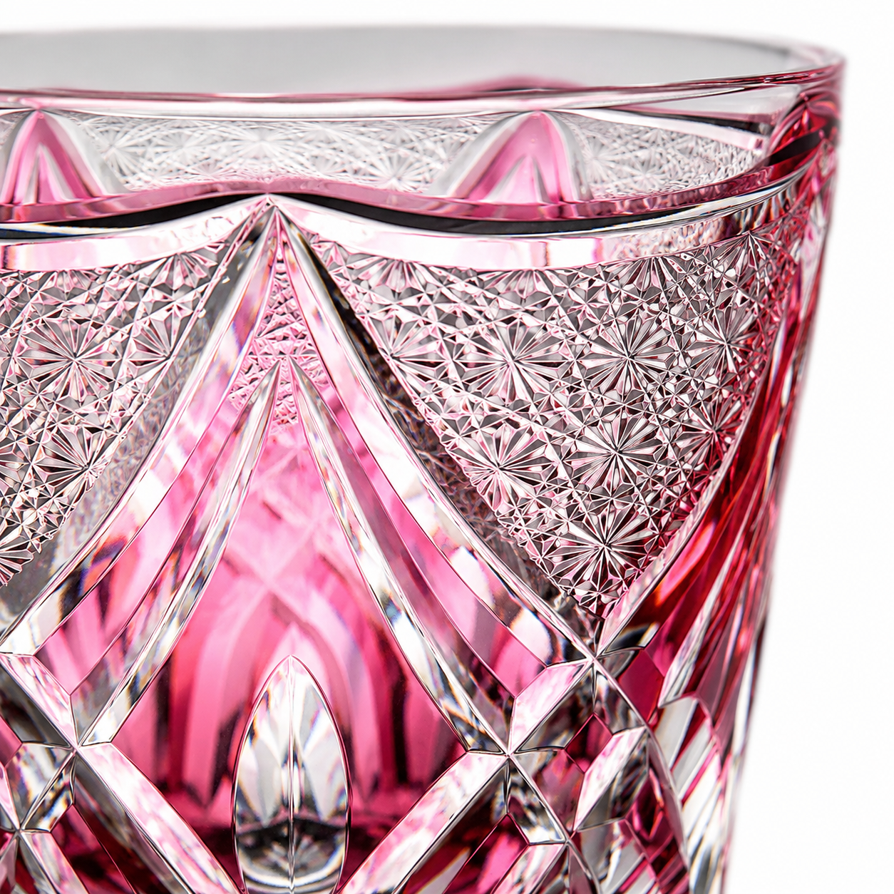 Rose Flame Edo Kiriko Whisky Glass | Japanese Crystal Tumbler - Product image 4