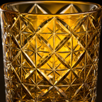 Amber Shippo Edo Kiriko Whisky Glass | Japanese Crystal Tumbler - Product image 4