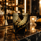 Hurricane Amber Edo Kiriko Whisky Glass | Japanese Crystal Tumbler - Product image 2